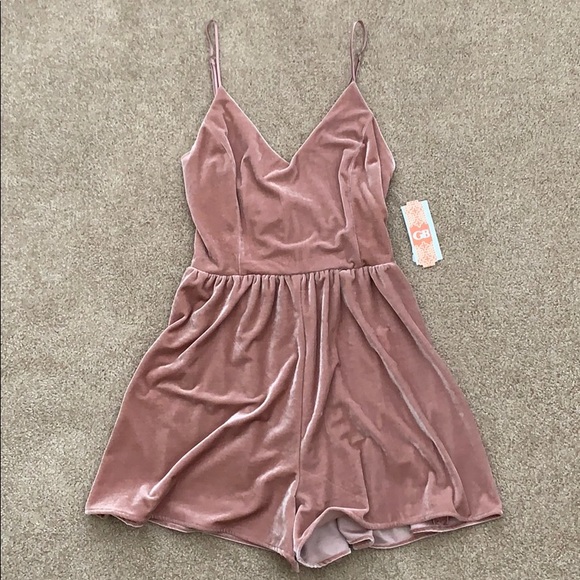 Gianni Bini Pants - Blush Velvet Romper
